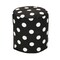 Majestic Home Goods Decorative Black Large Polka Dot Small Pouf Ottoman